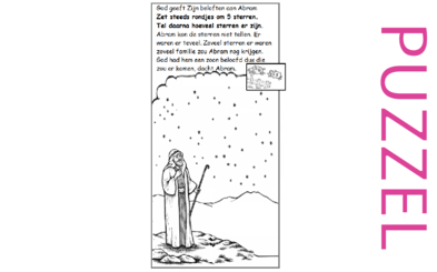 Puzzel – Genesis 12, 15, 16 – Abram, Abraham, Sarai, Sara, Hagar, Ismael 9