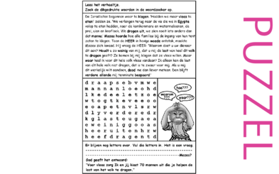Puzzel – Numeri 11, Deuteronomium 1 – Mozes, zeventig oudsten, boos, kwartels 2