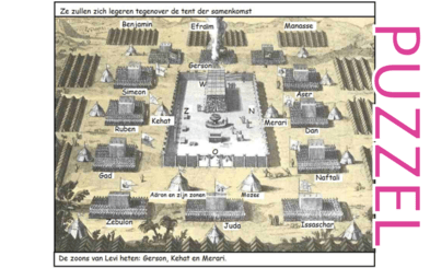 Puzzel – Numeri 2 – tentenkamp Israel, stammen, ontmoetingstent, tabernakel 2