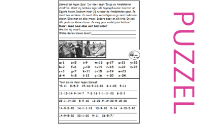 Puzzel – 1 Samuel 15 – Samuel, Saul, Amalekieten 1