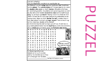 Puzzel – 1 Samuel 31, 1 Kronieken 10 – Saul, Jonathan Jonatan en 2 andere zonen gedood 1