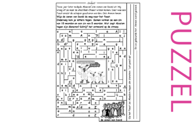 Puzzel – 2 Samuel 13 – Amnon gedood, Absalom 2