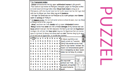 Puzzel – 2 Samuel 23, 1 Kronieken 11, 27 – David’s dappere helden, reuzen 4