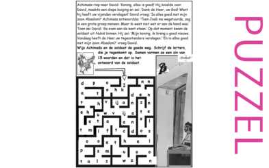 Puzzel – 2 Samuel 18 – boodschap aan David: Absalom is dood 27