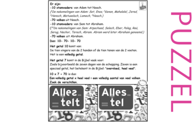 Puzzel – 1 Kronieken 1 – geslachtsregister en betekenis getallen 1