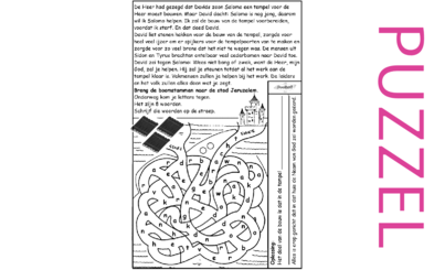 Puzzel – 1 Kronieken 22, 28  – doel en voorbereiding bouw van de tempel 4