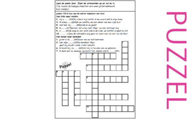 Puzzel – Psalm 119 – b. Ik hou van de wet en daardoor van God