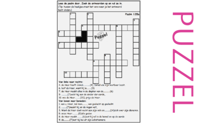 Puzzel – Psalm 135 – Ps. 135: 1- 7, 14, 19- 21, loof de HEER want Hij is goed, Schepper, Rechter