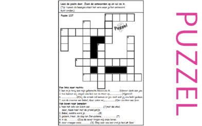 Puzzel – Psalm 137 – Ballingschap, verdriet, vijand: zing vrolijk lied uit Sion, straf