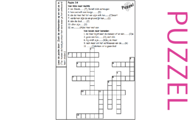 Puzzel – Psalm 14 – Allen zondig, vertrouwen op God