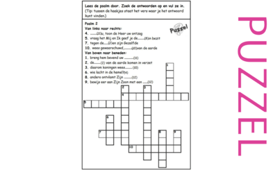 Puzzel – Psalm 2 – Gezalfde van de Heer, koning, Jezus