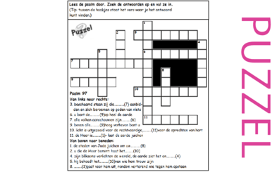 Puzzel – Psalm 97 – Vertrouwen op machtige Koning, niet op afgoden, geld,…., zegen