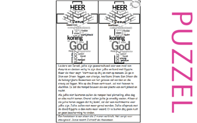 Puzzel – Jesaja 28, Matteüs 21, Psalm 106, 118, 136 – profetie over Israël, hoeksteen, Jezus