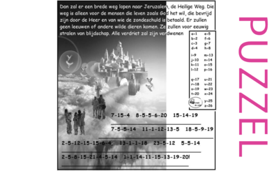 Puzzel – Jesaja 35, Rechters 14, 1 Koningen 13, Openbaringen 21 – belofte nieuwe hemel en aarde