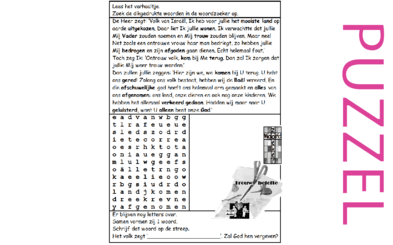 Puzzel – Jeremia 3 – ontrouw, spijt