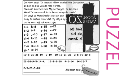 Puzzel – Jeremia 23 – God is bij ons