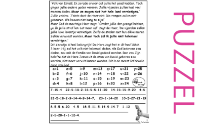 Puzzel – Jeremia 5 – belofte en Gods liefde