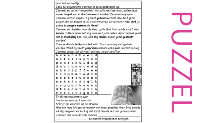 Puzzel – Jeremia 26 – boze mensen: ‘dood hem!’