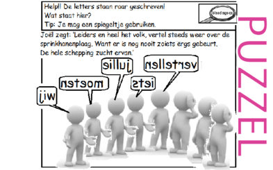 Puzzel – Joël 1 – vertel over sprinkhanenplaag