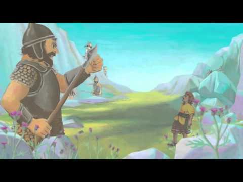 David verslaat de reus (Prentenbijbel)