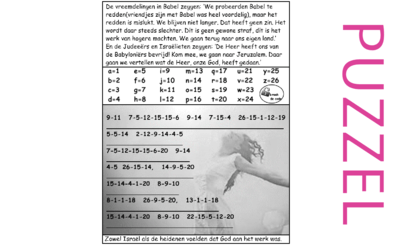 Puzzel – Jeremia 51 – vreemdelingen voelen Gods hand in straf voor Babel