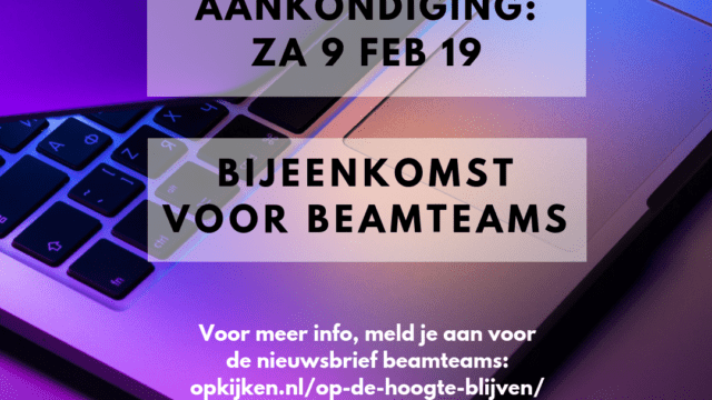 Kom naar de bijeenkomst voor beamteams!